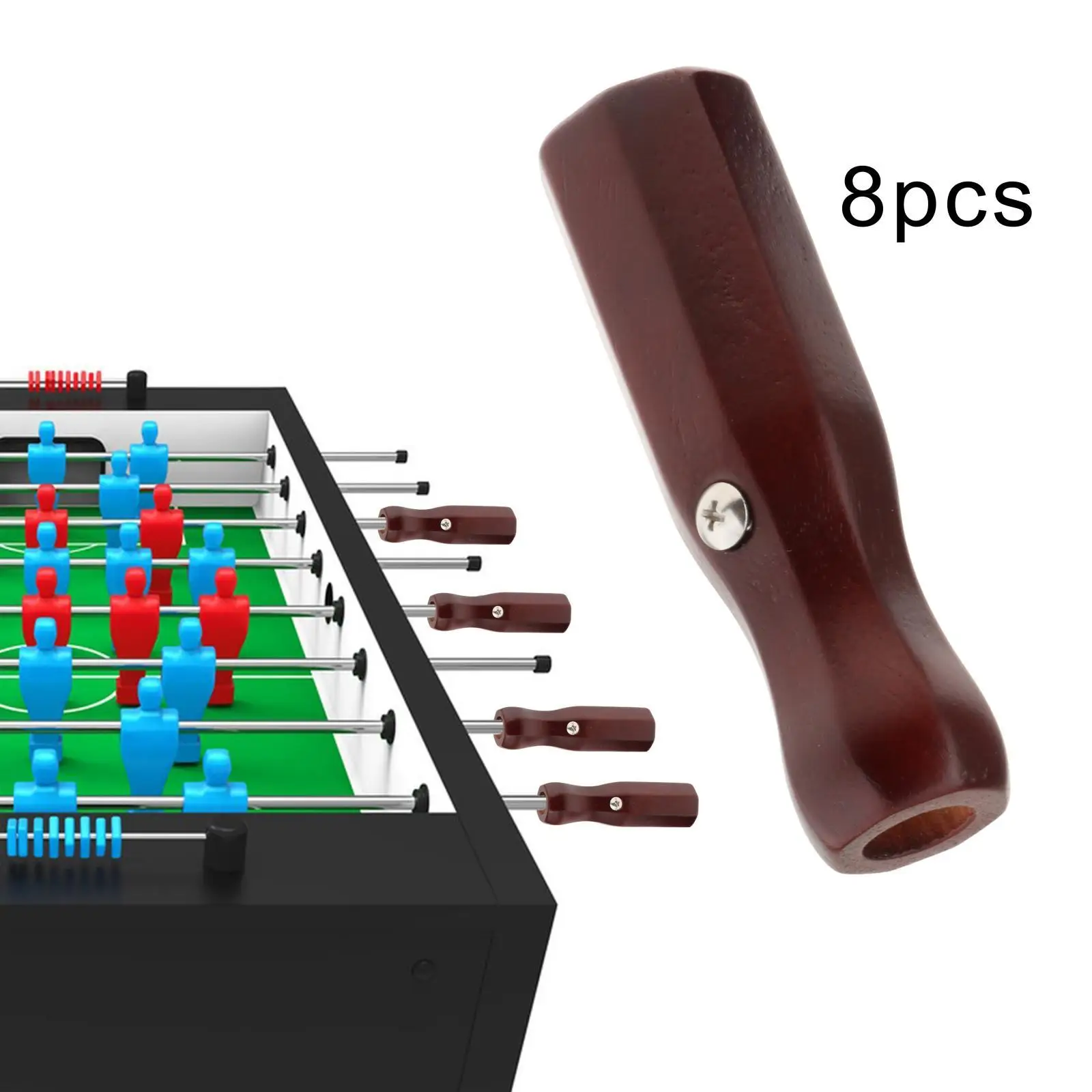 Table Football Game Tabletop Soccer Game 8Pcs Soccer Table Handles Nonslip Grip 16mm Hole Foosball Table Rod End Caps