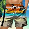 Men's Loose Beach Shorts Drawstring Quick Dry Coconut Tree Shorts For Summer Women Men 3D Print Casual Oversized Sport Shorts 5