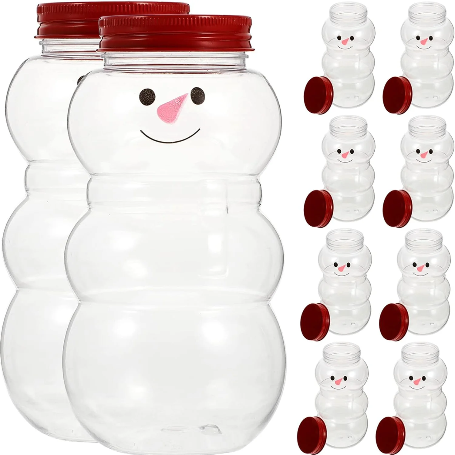 

17 унций, Рождественская емкость, пластиковые бутылки для сока, бутылка для молока, кухонные банки, контейнер для шоколада