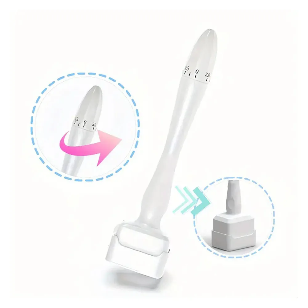1PCS Professional Derma Stamp 140 Titanium Adjutable Microneedling Derma Stamp Sterile for Face Bread