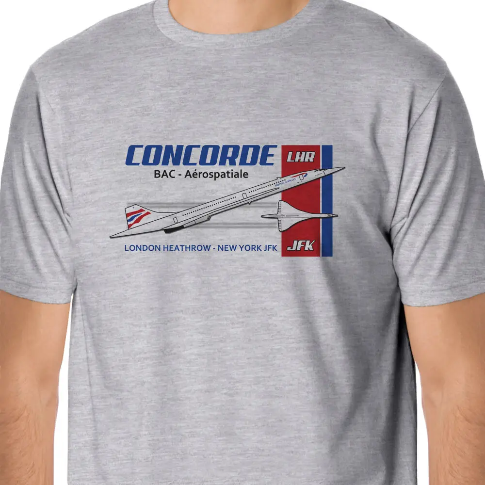 Retro Flight - Concorde London - New York Design T-Shirt