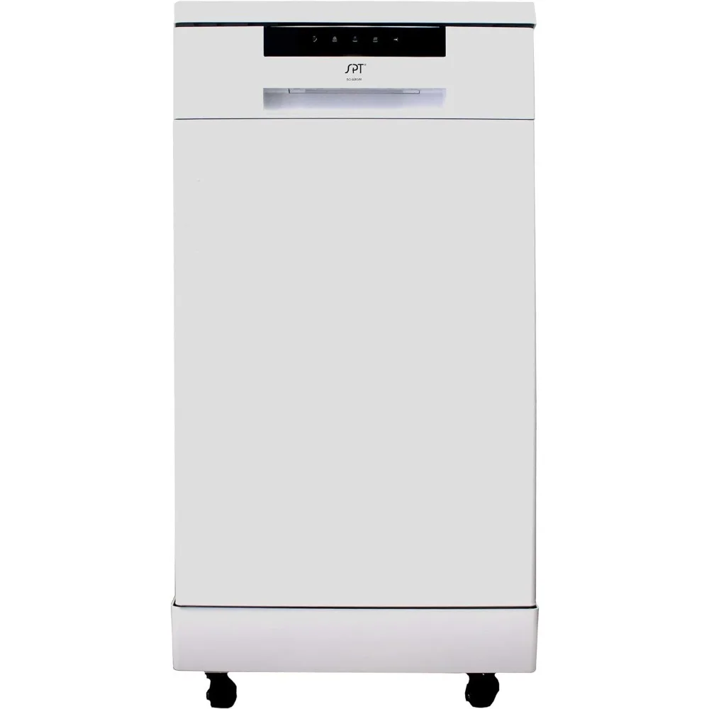 Wide Portable Dishwasher 6 Wash Programs, 8 Place Settings and Stainless Steel Tub &ndash; White