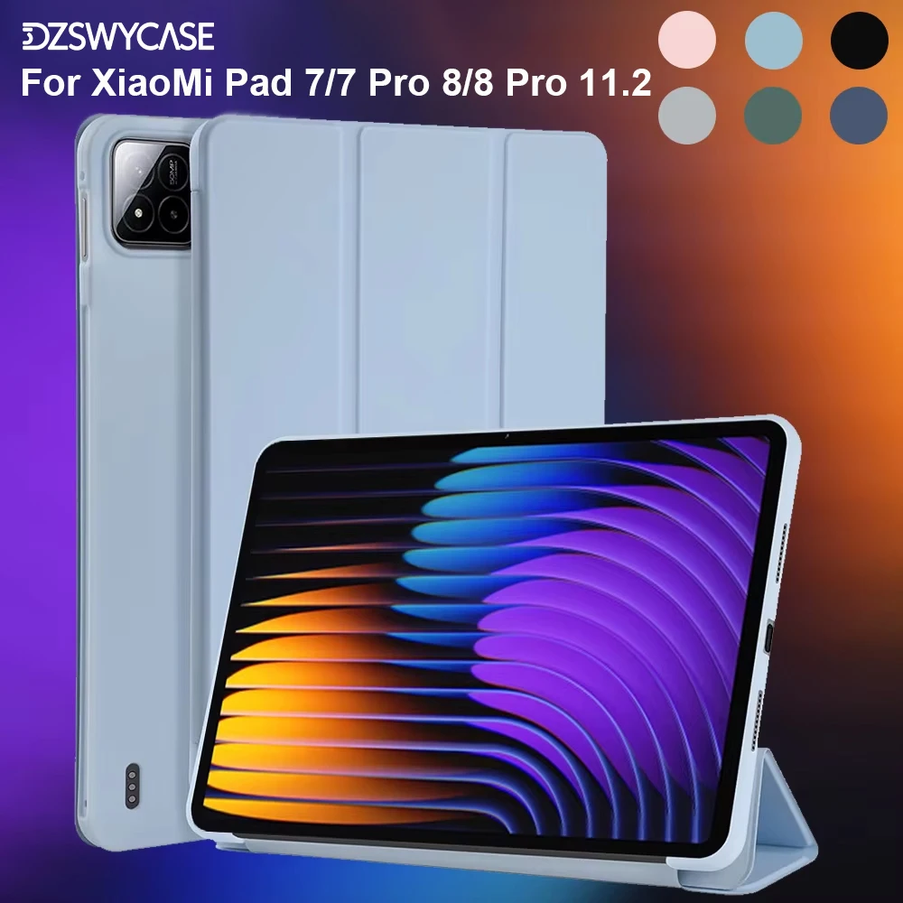 Funda para Xiaomi Pad 7/7 Pro (11,2 pulgadas, 2024), para Xiaomi Pad 8/8 Pro (11,2 pulgadas, 2025) Funda protectora para tableta con soporte triple trasero
