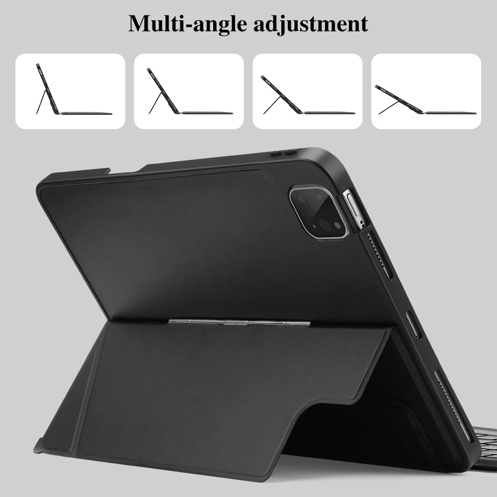 Goojodoq-case Teclado Mágico para Ipad Pro 11 Ipad Air 9ª Geração Magnético Destacável Rgb - Imagem 4
