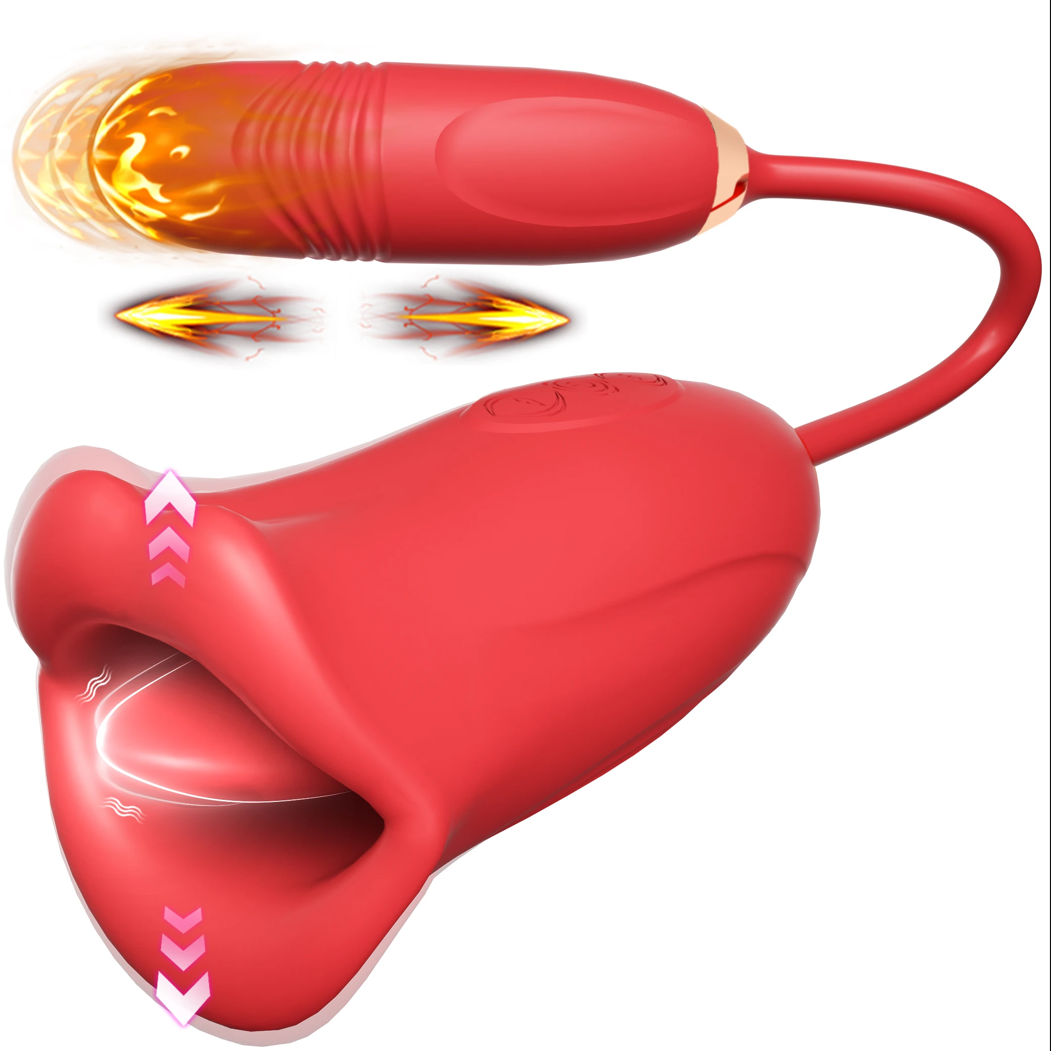 Rose saugen Vibrator Dildo Sexspielzeug für Frauen stoßen beißen g Punkt Vibratoren Klitoris Nippel Stimulation Anal Dildos Erwachsene 1