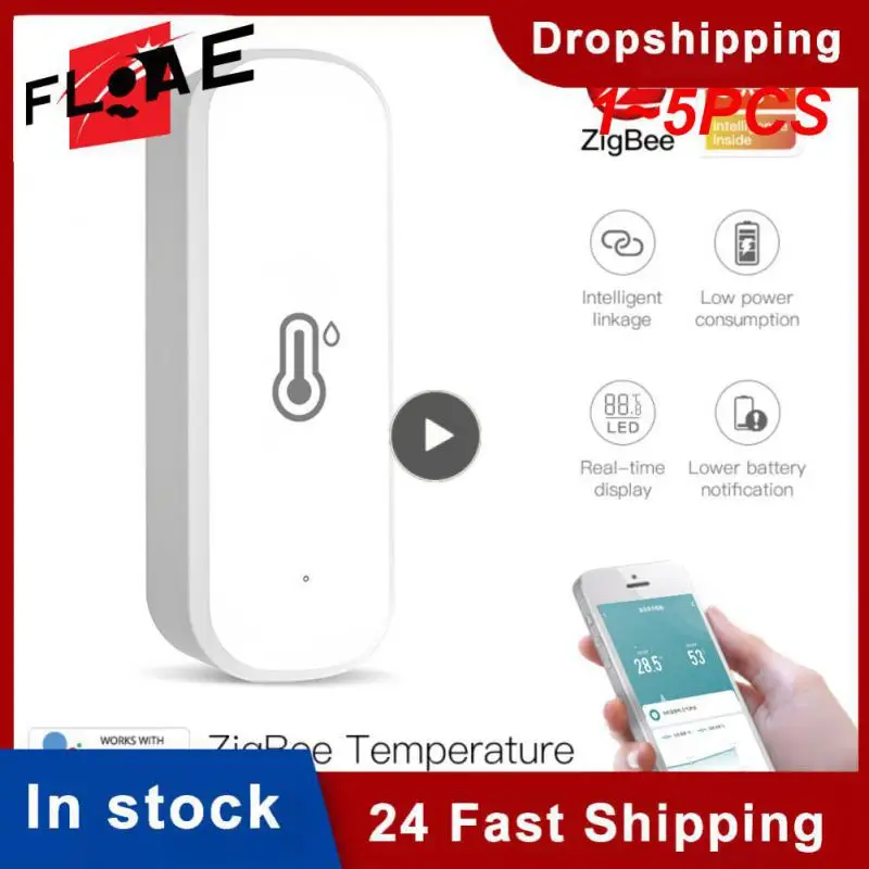 

1~5PCS Tuya /WiFi Temperature Humidity Sensor Home Connected Thermometer Compatible With Smart Life Alexa Assistant