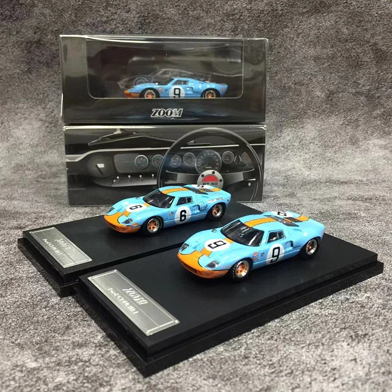 

Zoom 1:64 Model Car GT40 MK1 Le Mans 24 Hours Winner Alloy Die-Cast Sport Vehicle -Gulf No.6 & 9 Coating