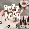 1pc Waterproof Matte Coffee Brown Lipstick Moisturizing Long Lasting Not Easy To Fade Low Saturation Rose Pink Brown Lip Gloss 1