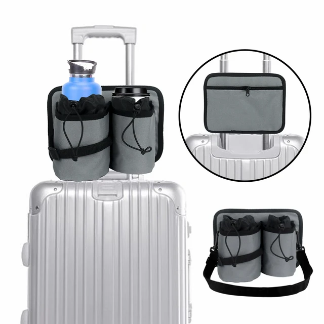 Luggage Travel Drink Bag Cup Holder For Suitcase Handles.Portable