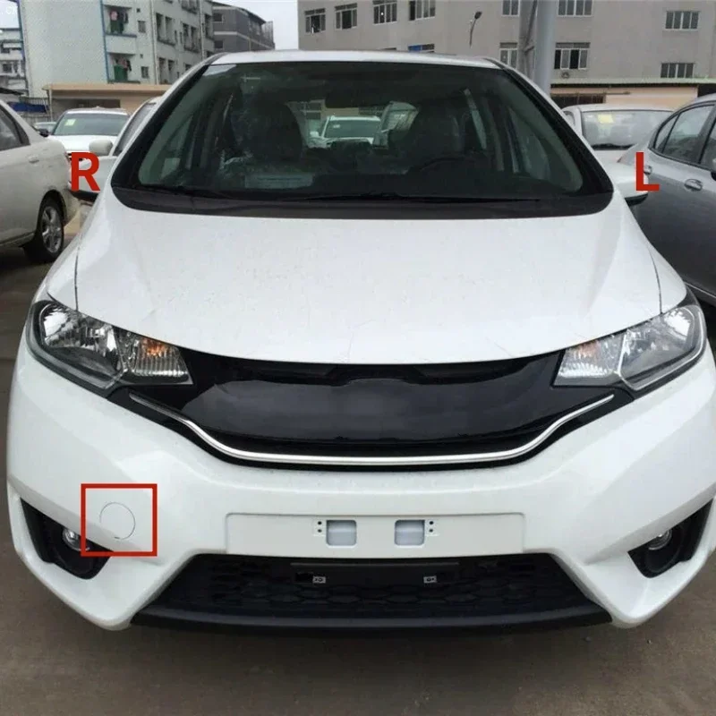 Front Trailer Cap Bumper Tow Hook Eye Cover For Honda Fit Jazz GK5 2014 2015 71104-T5H-H00
