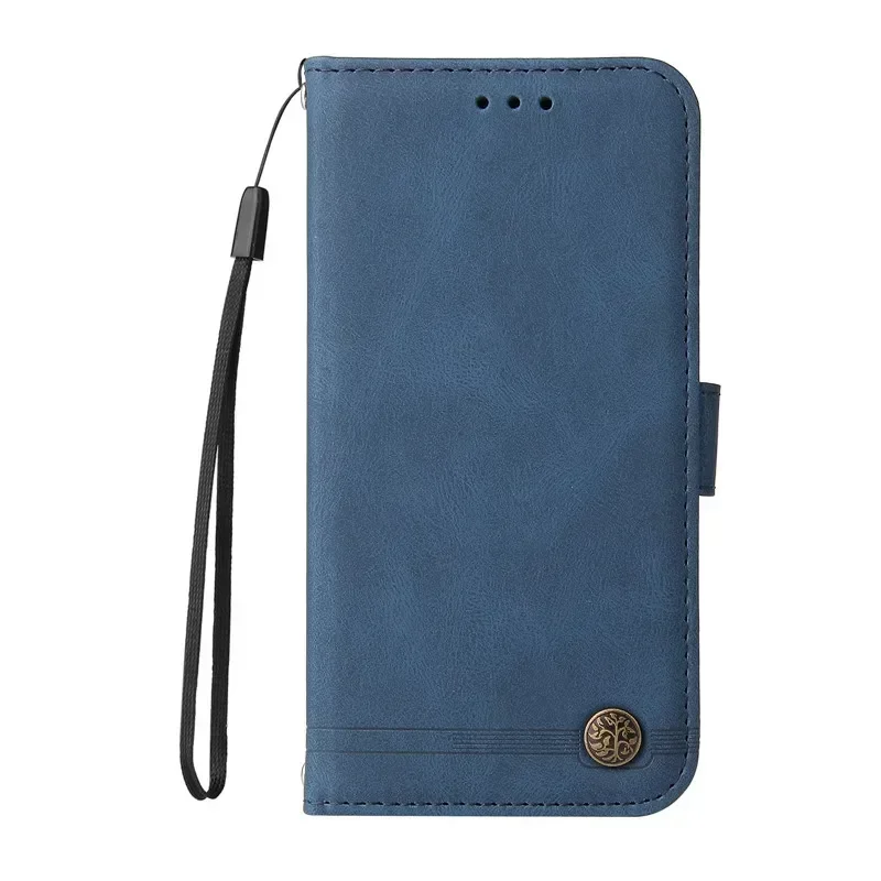 Lanyard Wallet Phone Case with Magnetic Leather Cover & Flip Stand