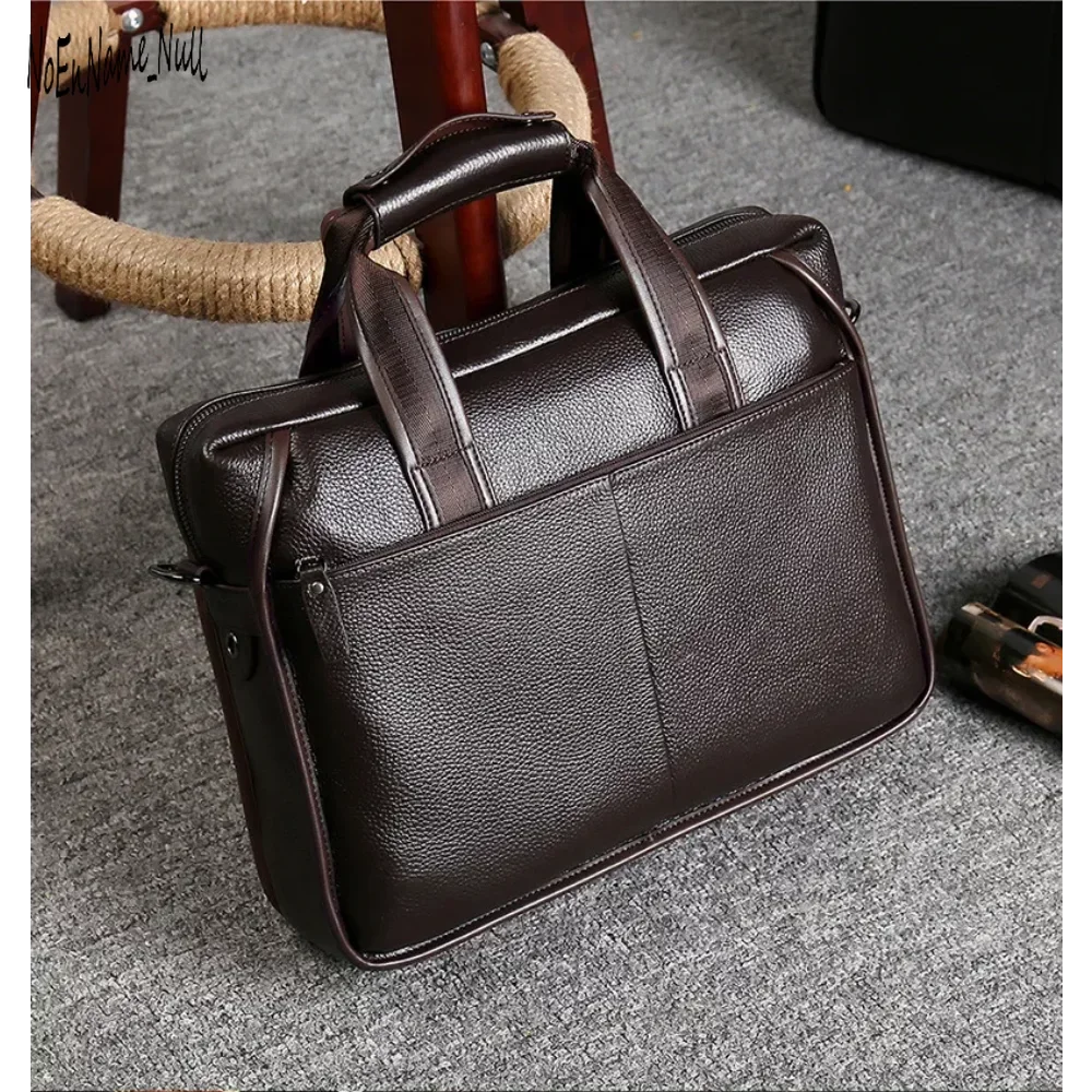 

2023 New Fashion Cowhide Male Commercial Briefcase/Real Leather Vintage Men's Messenger Bag/Casual Natural Cowskin Business Bags