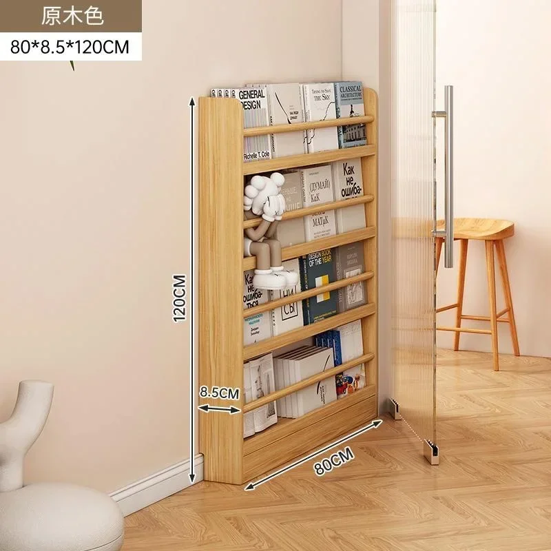 Simple Aoliviya New Storage Cabinet Solid Wood Bookcase Bookshelf Children's Storage Cabinet Ultrathin Rack Living Room