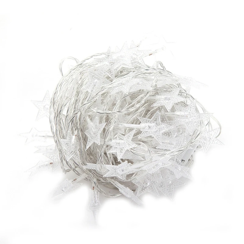 

2 струны рождественских звездных огней, атмосферные Звездные гирлянды, праздничное украшение для окна