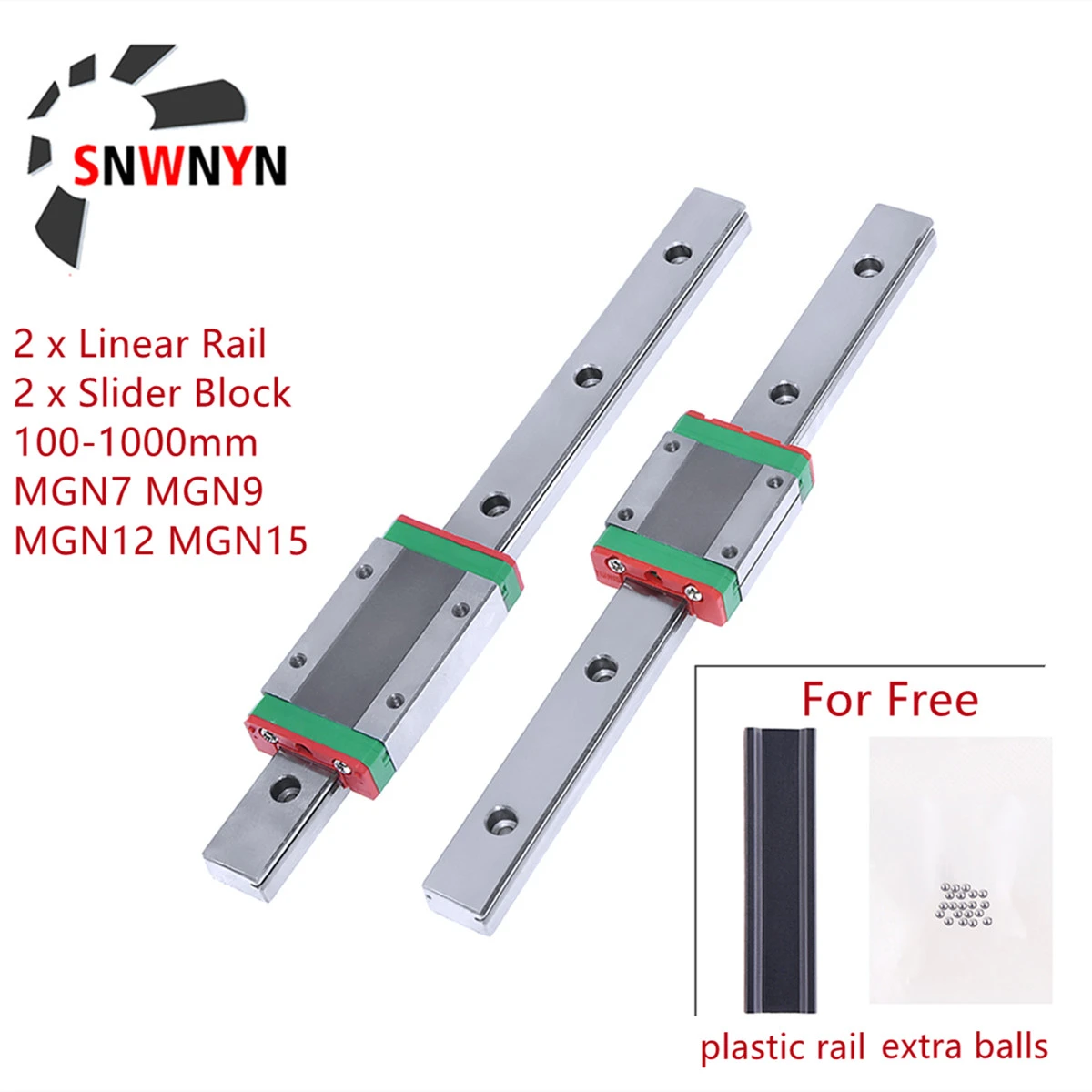 Huh-DAOGUI Color : MGN12C, Size : 900mm 1pc MGN9H Or MGN9C Carriage 3D Printer CNC 1set MGN7 MGN9 MGN12 MGN15 100-1000mm Miniature Linear Rail Slide 1pc MGN Linear Guide 