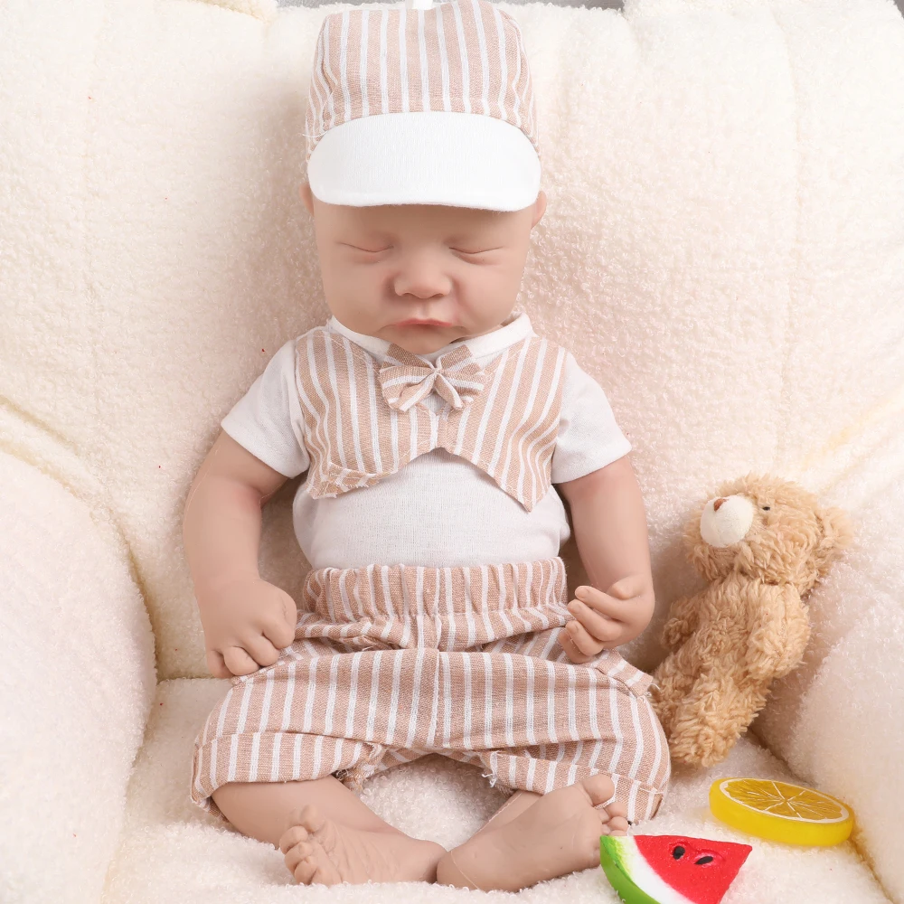 IVITA WB1548 16,9 Zoll 2306g Vollsilikon Reborn Babypuppe Realistische Jungenpuppe für Kinder Weihnachten Kinderspielzeug
