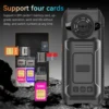 Rugged Mobile Phone M6000 GSM 2G Network 4 SIM Cards Magic Voice 3.5mm Jack 2.4'' Display Big Keyboard Cellphone For Elderly 4