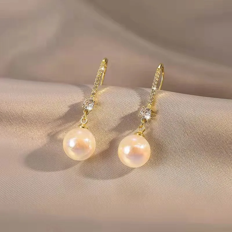 

Korean Fashion Pearl Pendant Earrings Romantic Wedding Commemorative Gift Outstanding Women's Jewelryjewelry Women's Earrings