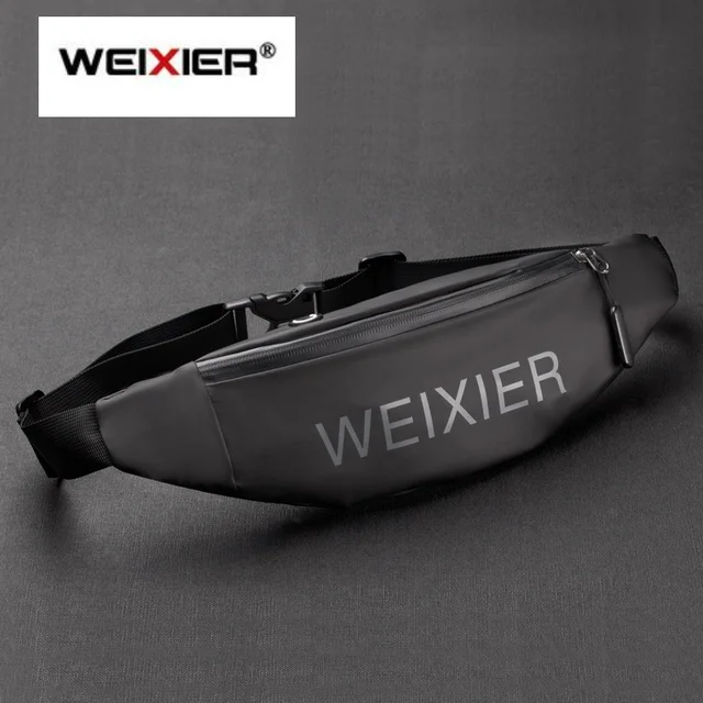 WEIXIER Men Waist Bag Casual Phone Belt Bag Sport Travel Crossbody Chest Bag Fanny Pack Multifunctional Reflective Personal Bags 2