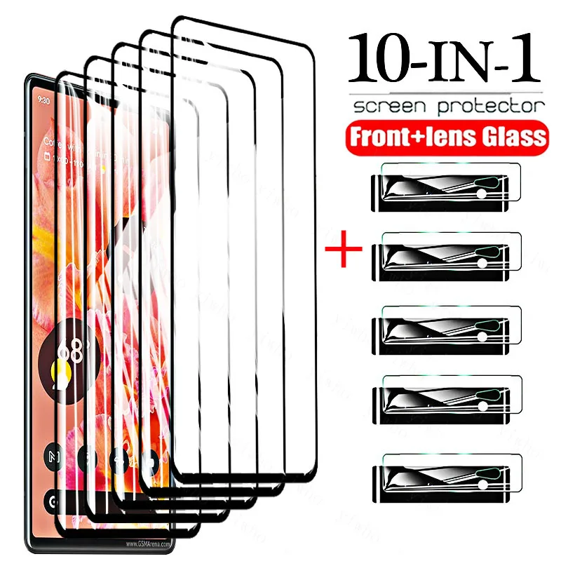 

10-in-1 for Google Pixel 6 Glass on Pixel 6 Screen Protector for Google Pixel6 6.4" GB7N6 Tempered Glass Protective Camera Lens