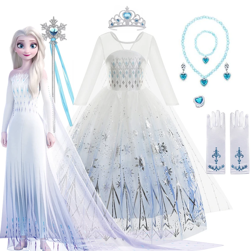 Déguisement Elsa Reine des Neiges Enfant - Robe et Accessoires