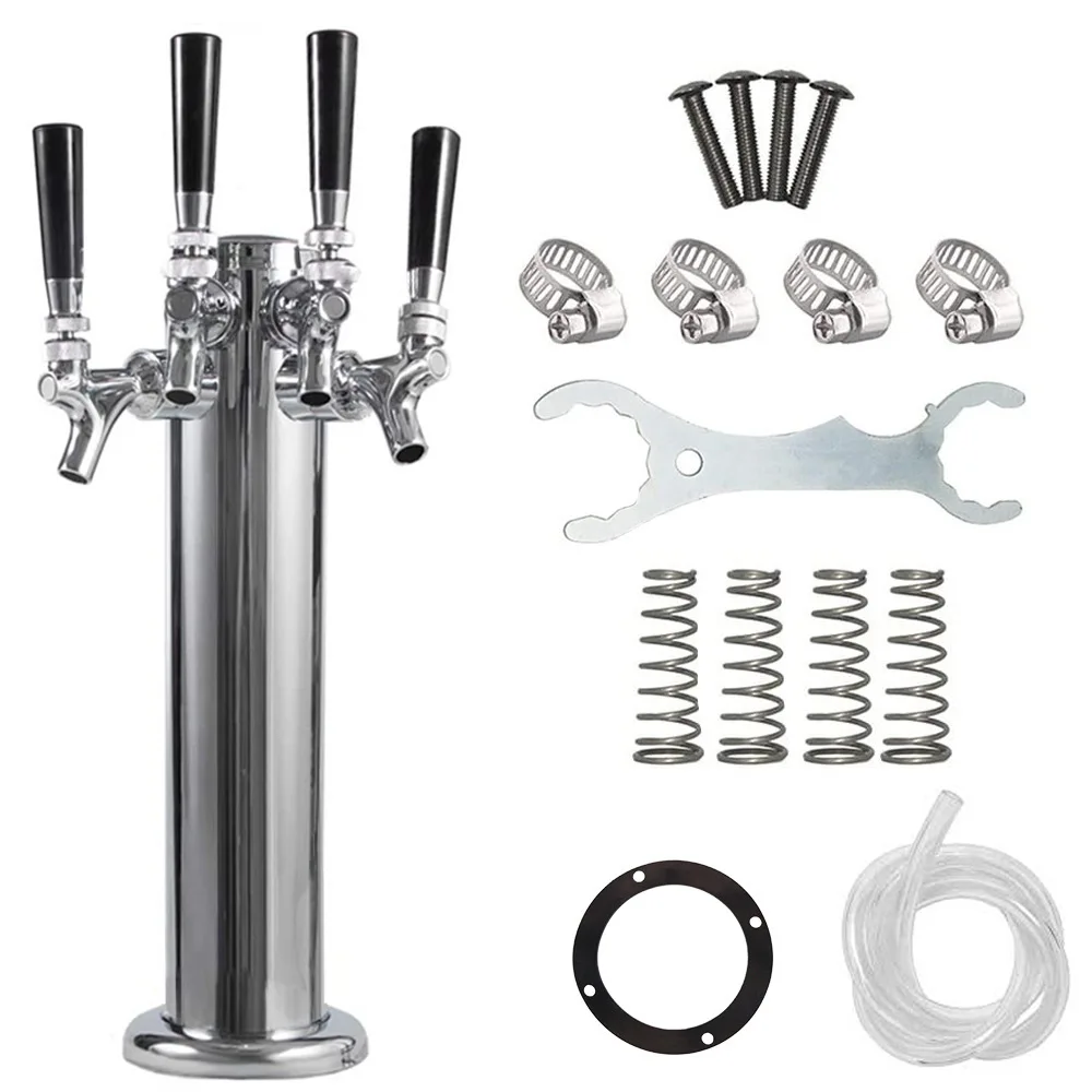 Metal craft brewing stainless steel single head double head triple beer wine column wine tower with beer tap