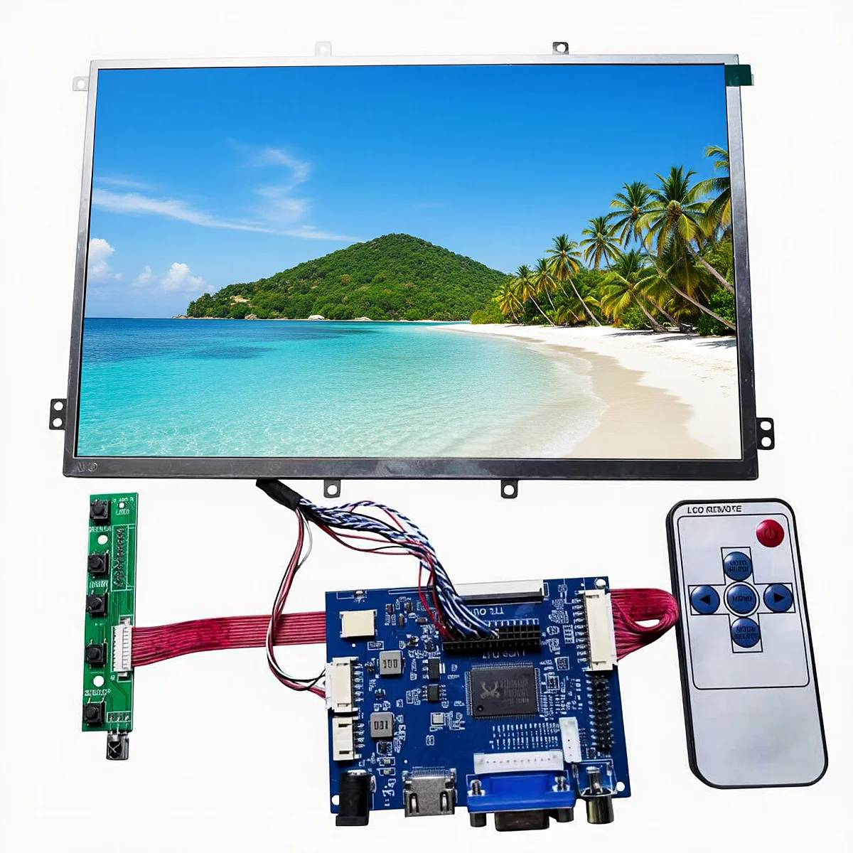 10.1 다기능 디스플레이 모듈 키트, HD VGA AV, 우선순위 기능 반전, 1280X800IPS