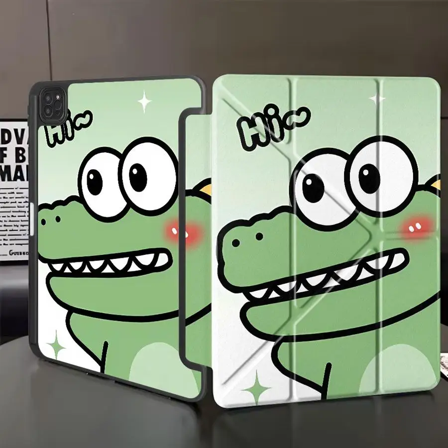 The Green Crocodile Holder Cover Tablet Case For iPad Pro 11th 10th 9th ...