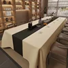 L-hair tie Large conference tablecloth with Chinese embroidery cotton linen solid color tea tablecloth 2