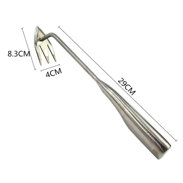 Fű Eltávolító Szerszám Precision Gyomlálás Kényelmes Fogantyú Rozsdamentes Acél Karom Gyomi Kerti Gyomláló Gyepellátás - Image 6