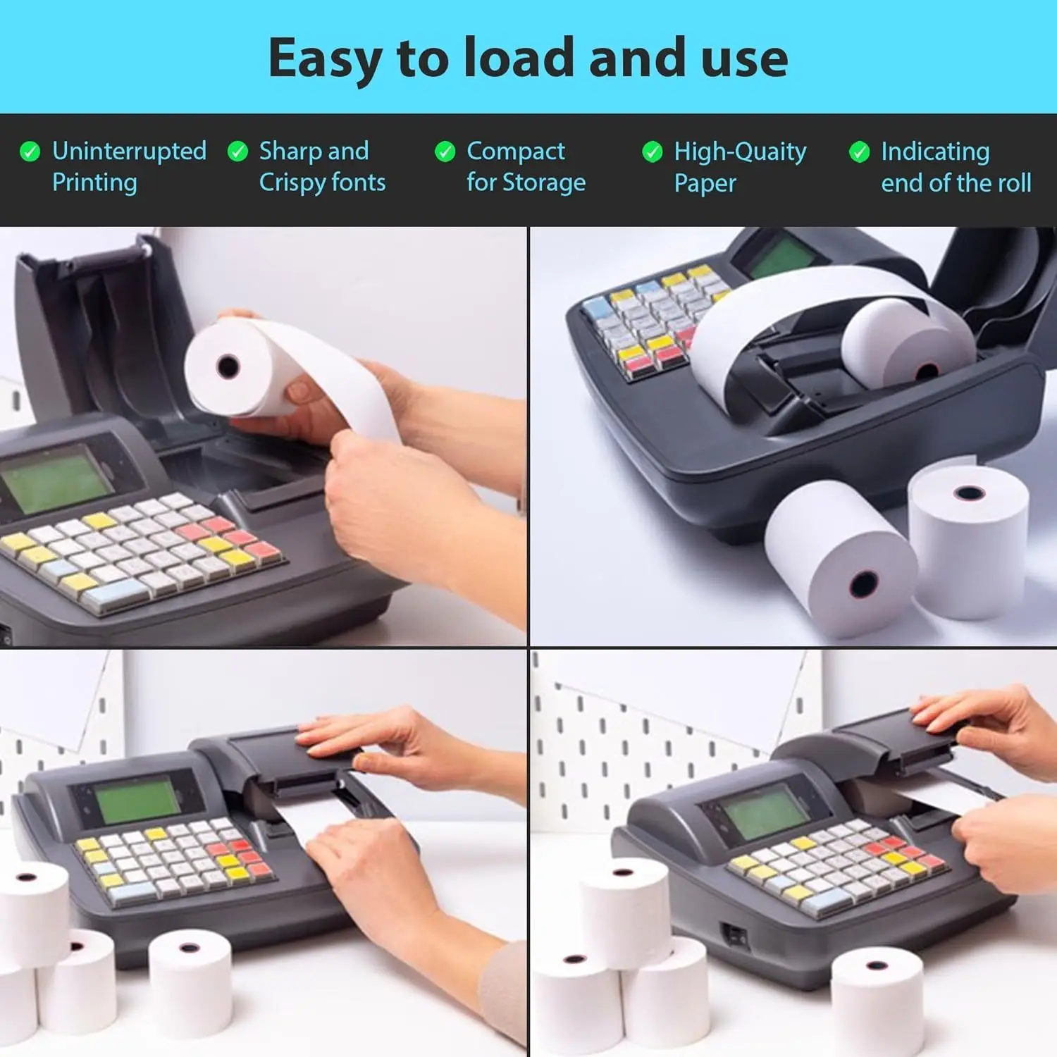 Thermal Receipt Paper White Paper For 80mm Mini Portable Thermal Receipt Bill Printer For Business Printing