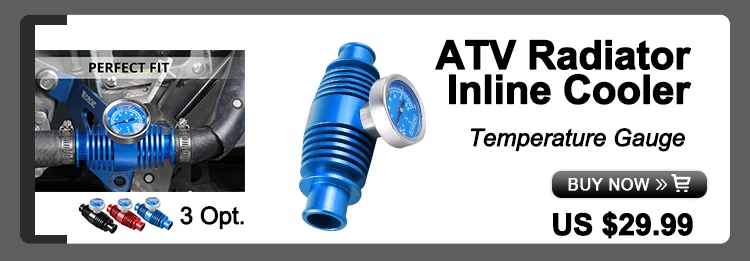 ATV Billet In Line Super Wasserkühler Passend für 0,76 Zoll Innenschlauch für Yamaha Raptor 700 Grizzly 660 Rhino YFZ450 Honda TRX Suzuki – Detail 3