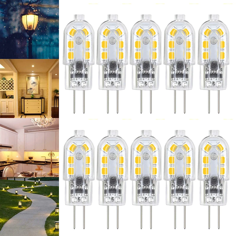 

10pcs G4 LED Lamps AC/DC 12V 5W Mini LED Bulbs Light Chandelier Light Replacements Halogen G4 Lamps for Lighting Fixture