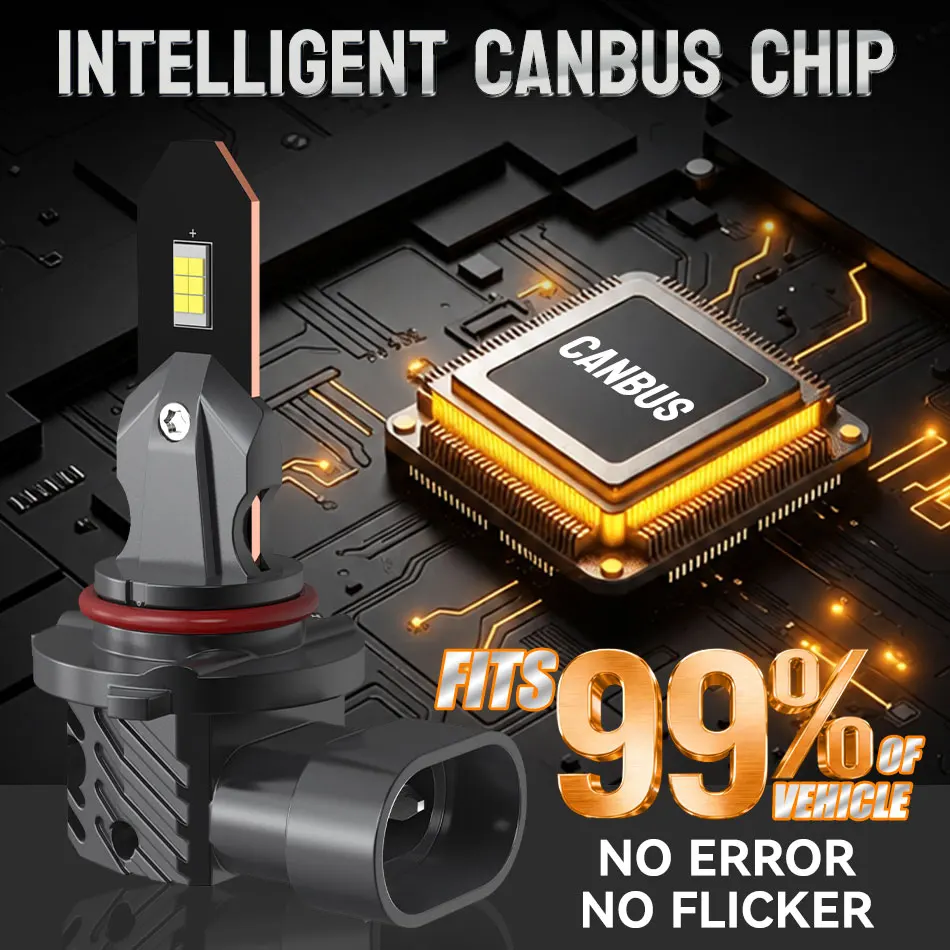 미니 1:1 사이즈 H7 LED CANBUS 헤드라이트 전구 2000W 초고휘도 HB3 9005 HB4 9006 H1 H11 LED 무선 자동차 다이오드 6000K 12V