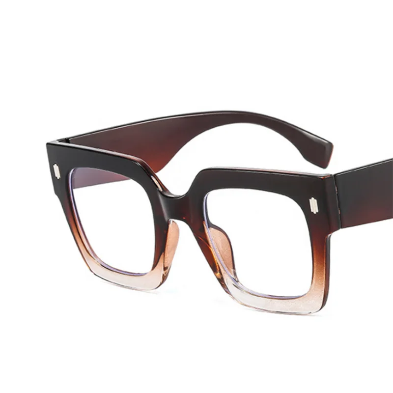 Rice Nails Big Frame Clear Lens Glasses Oversize Square Myopia Nerd Spectacles Degree -0.5 -1.0 -2.0 -3.0 -4.0 to -6.0 5