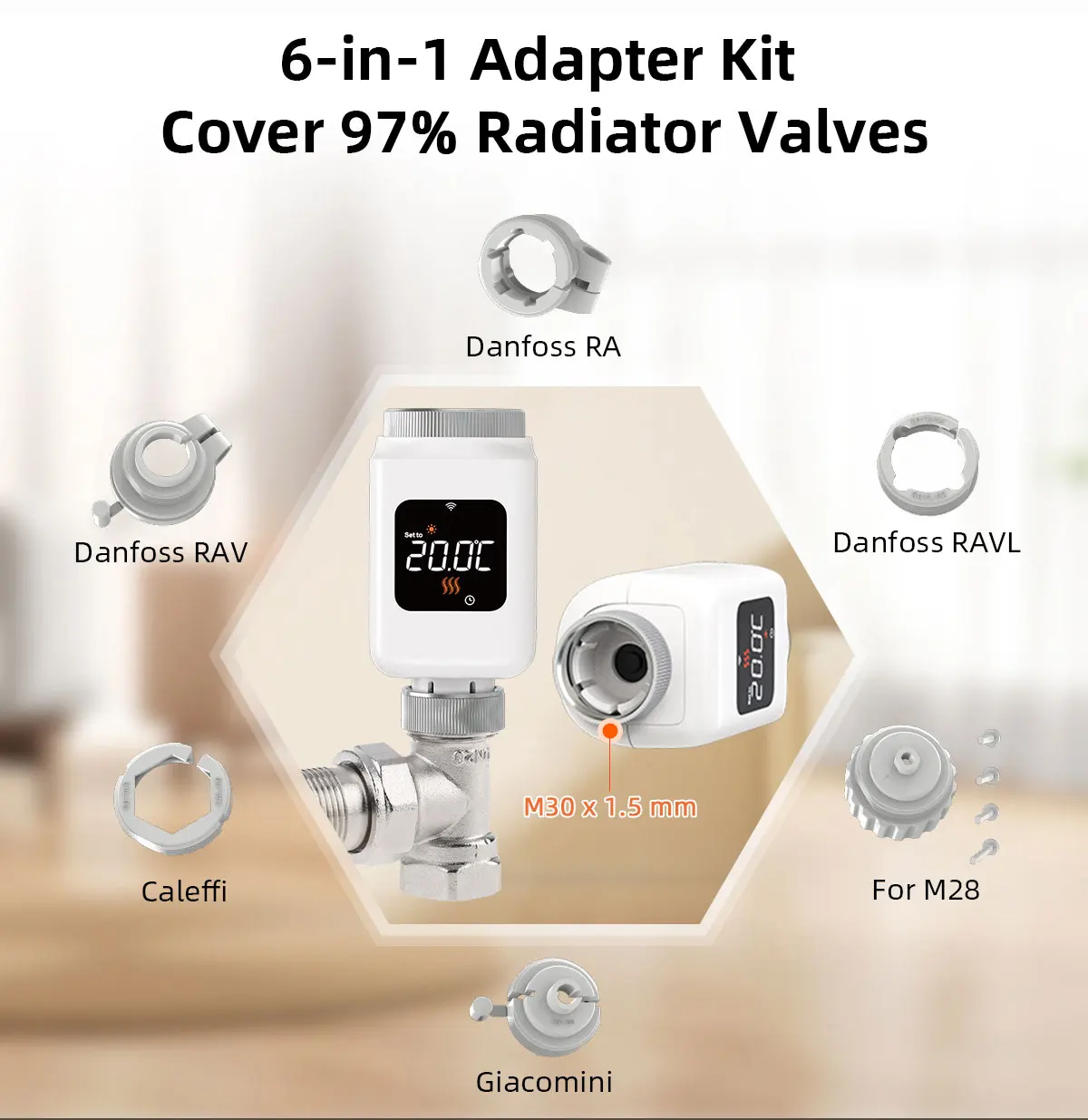 Tuya Smart Zigbee3.0 TRV Thermostat Radiator Actuator Valve App Smart Life Remot