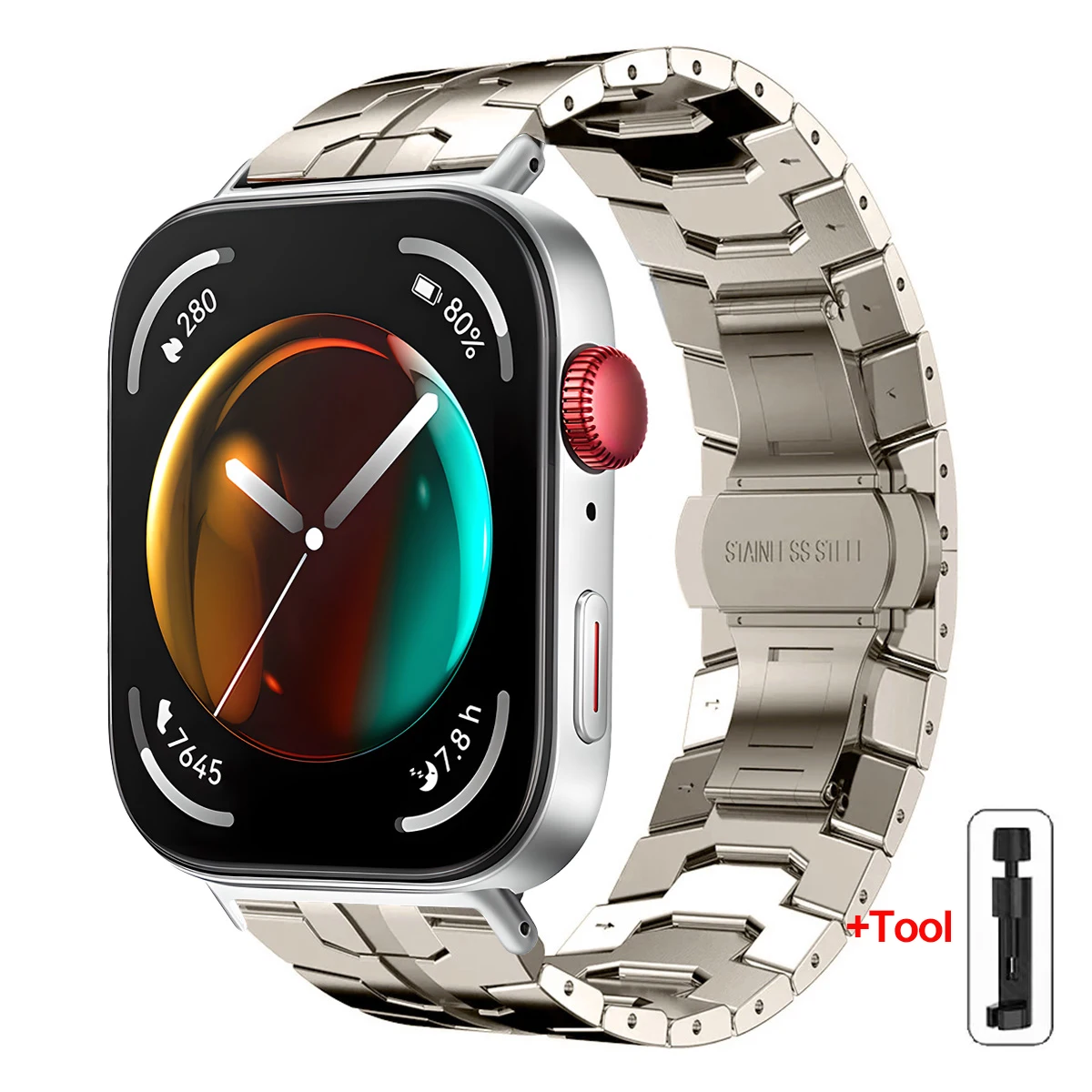 Stainless Steel Adjustable Metal Strap Bracelet