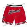 Custom Name and Number Purple Gold-White Basketball Shorts 3D Printed Men Youth Summer breathable mesh Sports Shorts LQD04 4