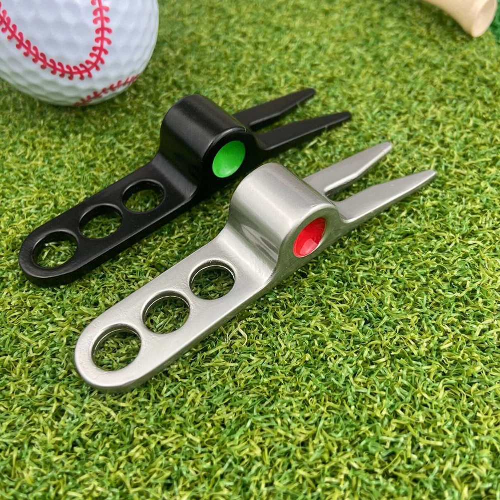 Golf Divot Pitch Repairer Tool Golf Fork Prongs for Putting Green Pitch Lawn Maintenance/Groove Clean/Mark Ball Training Aids