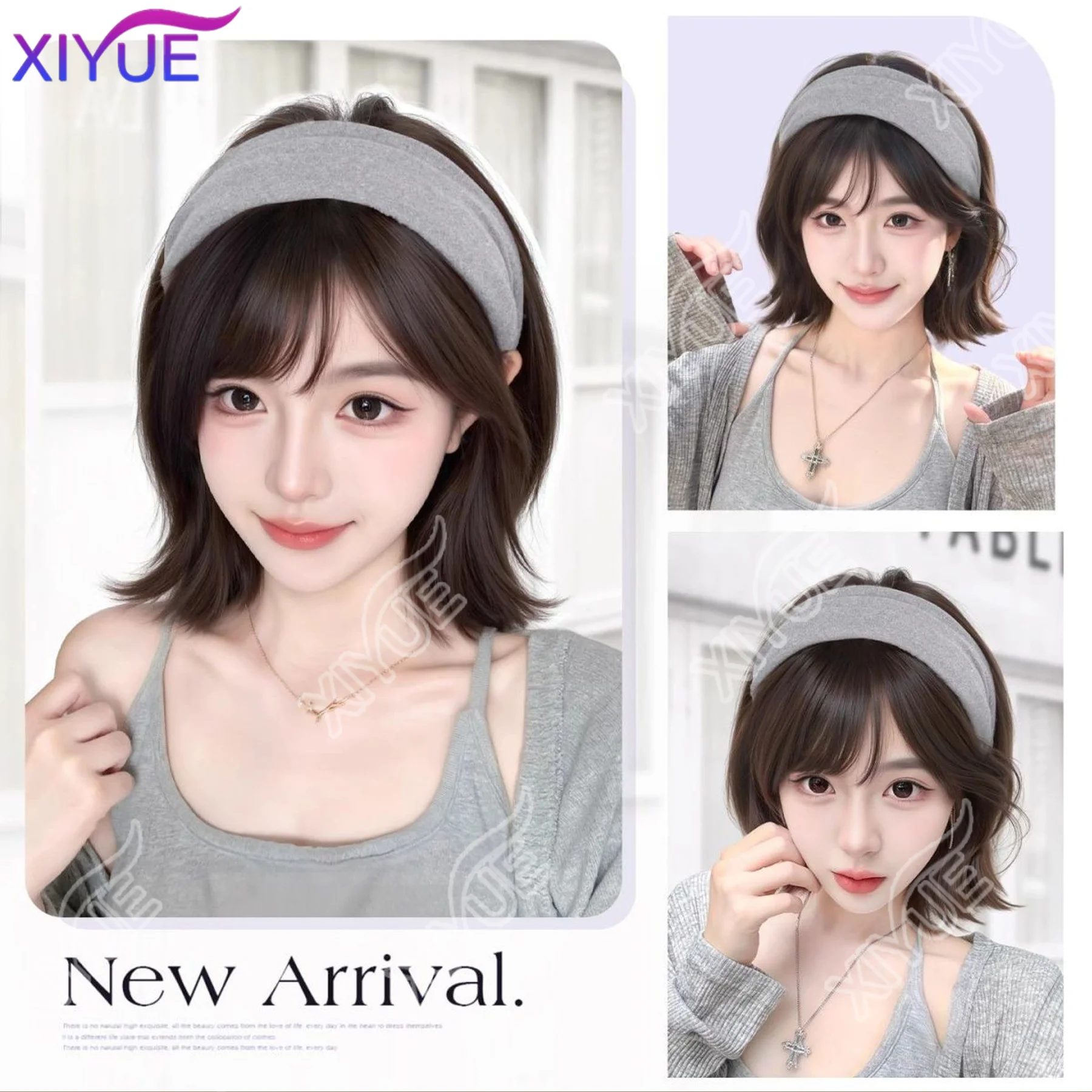 XIYUE Cotton Bandage Headbands Women Beauty Solid Color Elasticity Headwrap Sports Headband Hair half head covers for women wig