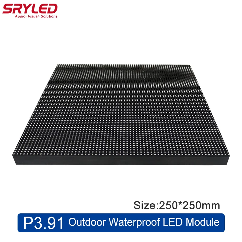 SRYLED 야외 LED 디스플레이 모듈, P3.91 LED 모듈, IP65 방수, 고휘도 쇼핑몰 배경