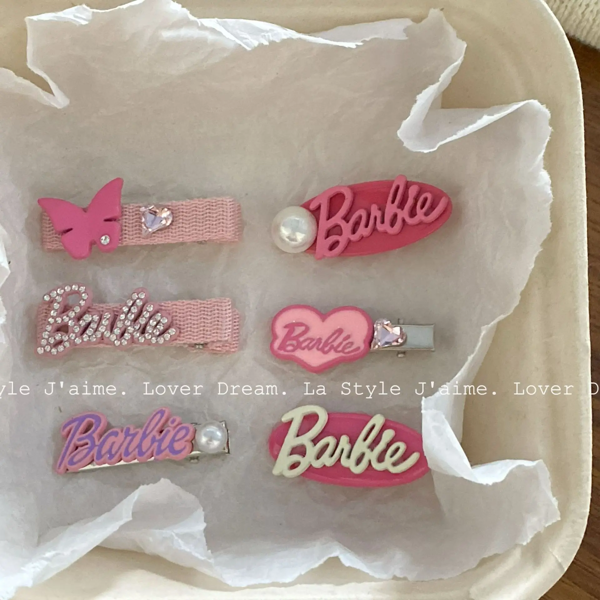 

Barbie Hair Claws Kawaii Stylish Fashion Movie Decoration Hairpins Hair Ornaments Cartoon Lovely Pink Cute Girls Gift Lovely