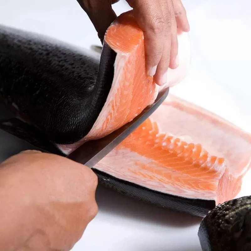 Kitchen Knife 1-10pcs Japanese Sashimi Santoku Chef Stainless Steel Sushi Salmon Fish Filleting Knife with Wood Handle