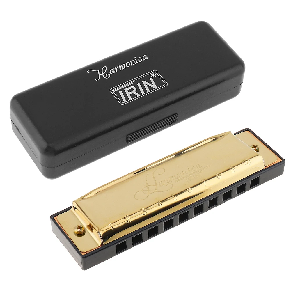 Description Picture 6 of itemSilver / Gold KeyC 10 Hole 20 Tone Blues Harmonica for Professional Player Beginner with Case, Stainless Steel Mouth Organ