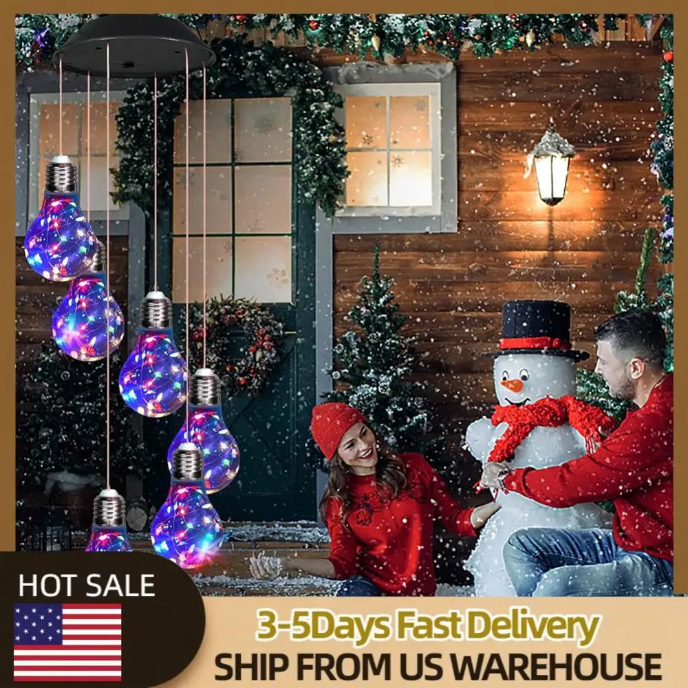 30LED & Copper Wire Hanging Solar Lights Waterproof Garden Hanging Lamp Solar Powered Wind Chimes for Women Grandma Mom Birthday