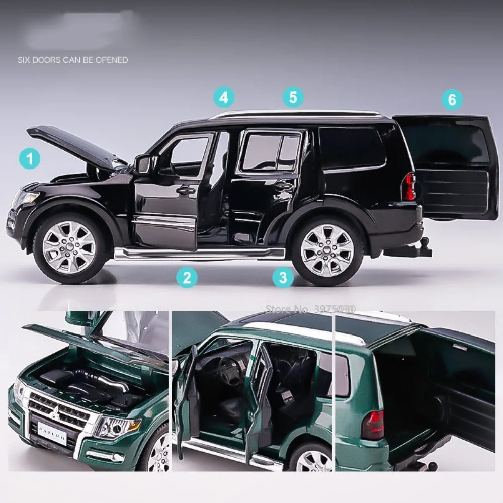 Modellino Auto In Scala 1/32 Mitsubishi Pajero V97 In Lega | Con Sterzo E Ruote In Gomma | Collezione, Decorazione O Regalo