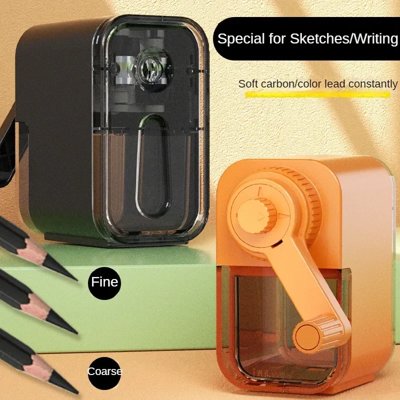 Pencil Sharpener Automatically Enters Desktop Rotary Anti-Sticking Lead Hand-cranked Mechanical School Supplies