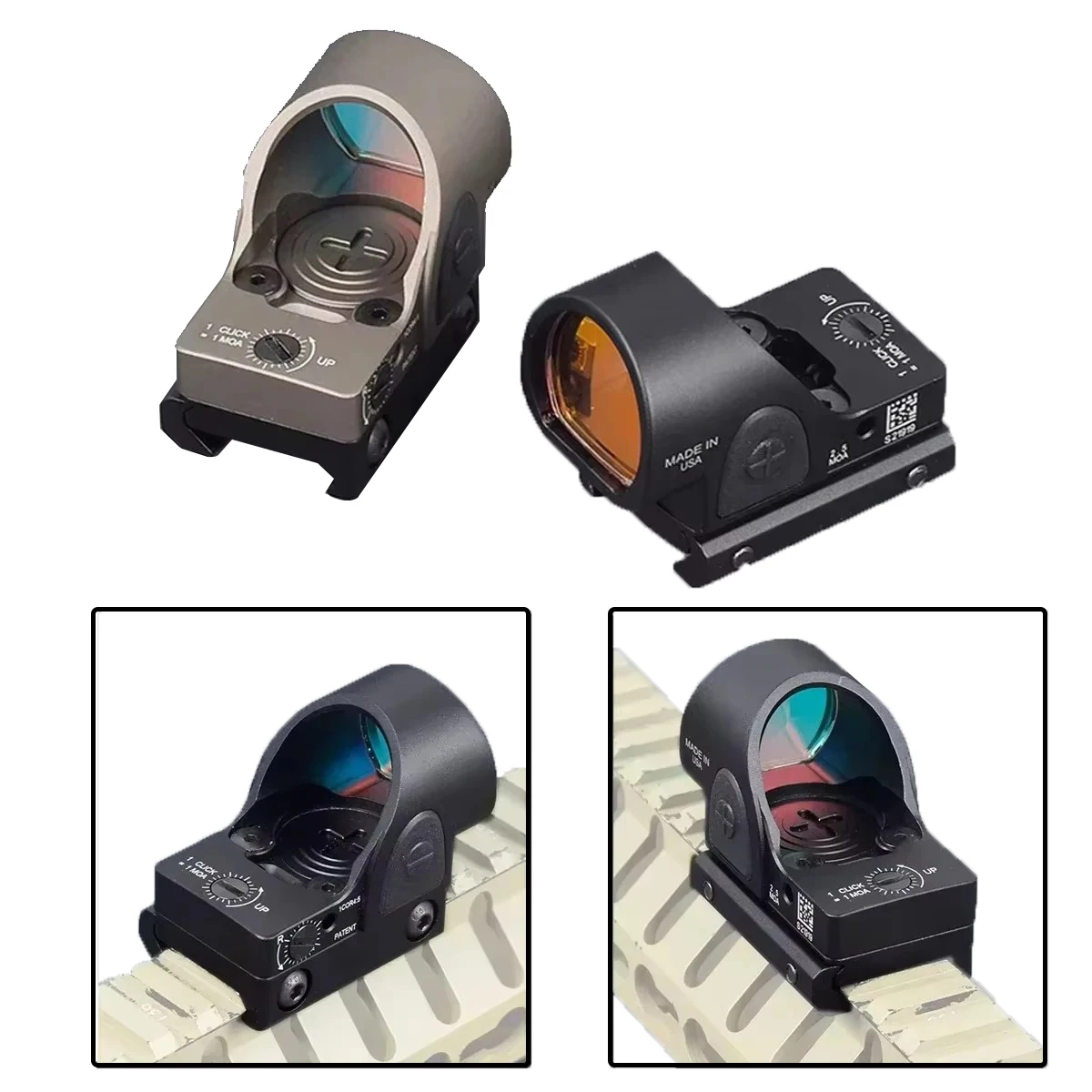 Tactical Adjustable Red Dot Sight Scope Fit 20mm Rail Airsoft Rifle Collimator Red Dot Pistol Sight for Glock Hunting Riflescope