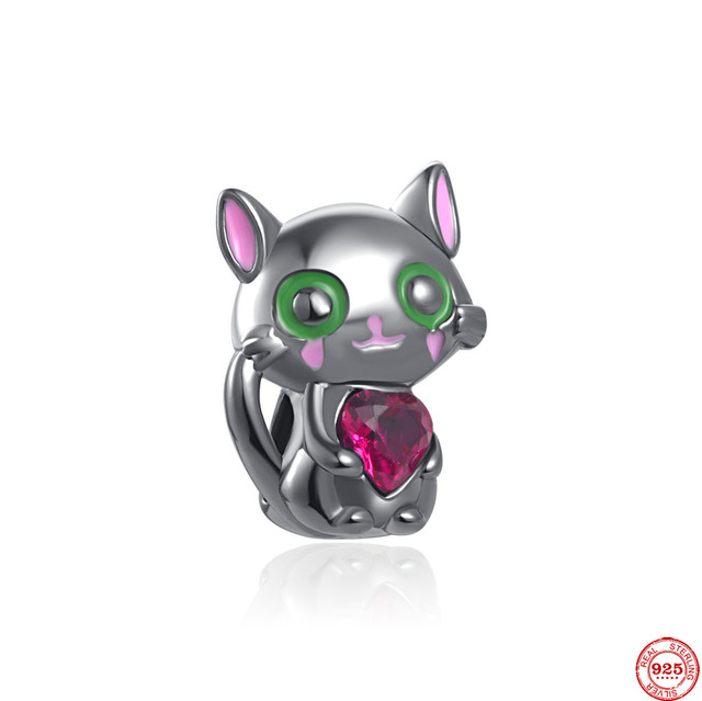 Theo Bear Pig Animal Kingdom Cat Dog Unicorn Bead Fit Original Pandora Charms Silver 925 Bracelet For Women Fashion Jewelry