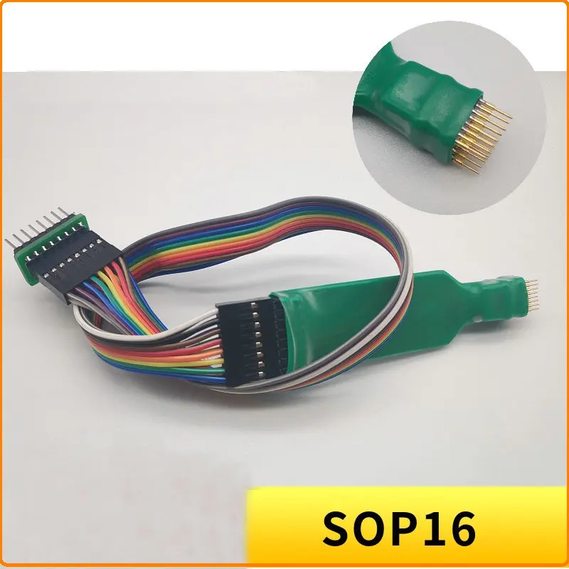 SOP8 / VSOP8 / SOP16 WSON Burn Test Chip Test Probe Pogo Pin Spacing 1.27mm with Cable 30cm